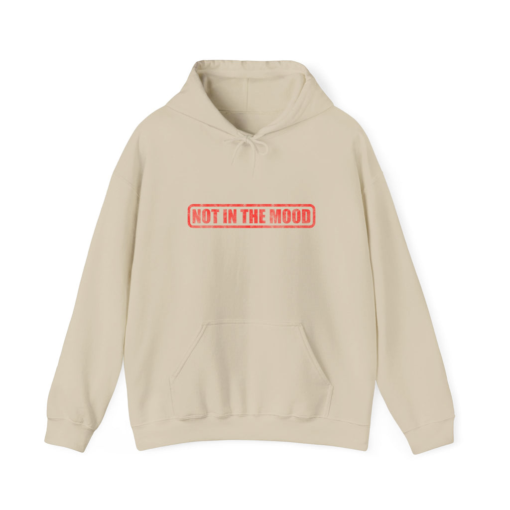 Not In The Mood Hoodie — Minimal Pink Statement Pullover