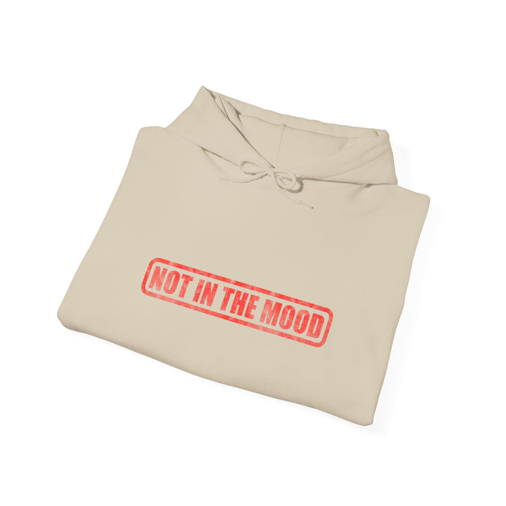 Not In The Mood Hoodie — Minimal Pink Statement Pullover