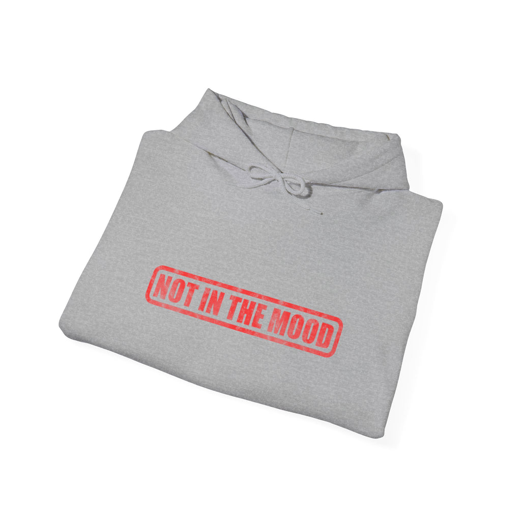 Not In The Mood Hoodie — Minimal Pink Statement Pullover
