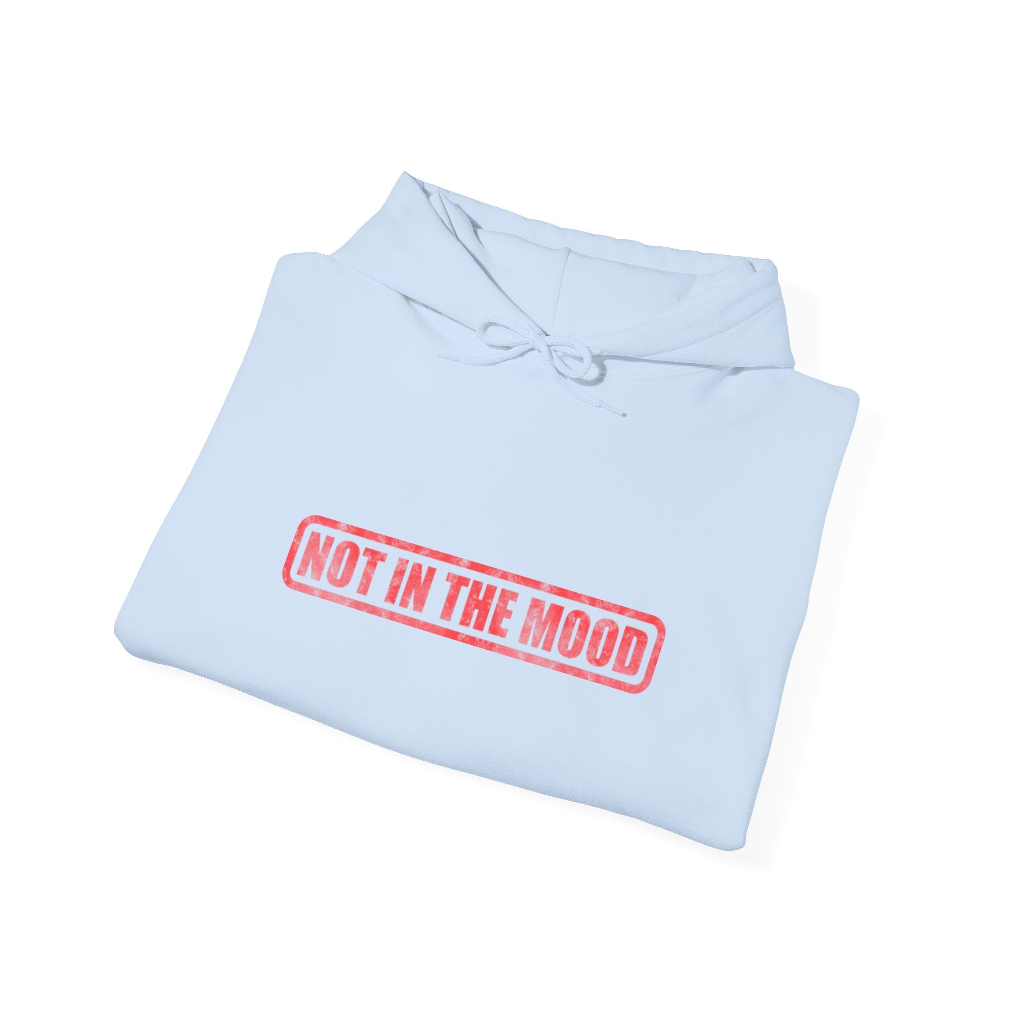Not In The Mood Hoodie — Minimal Pink Statement Pullover