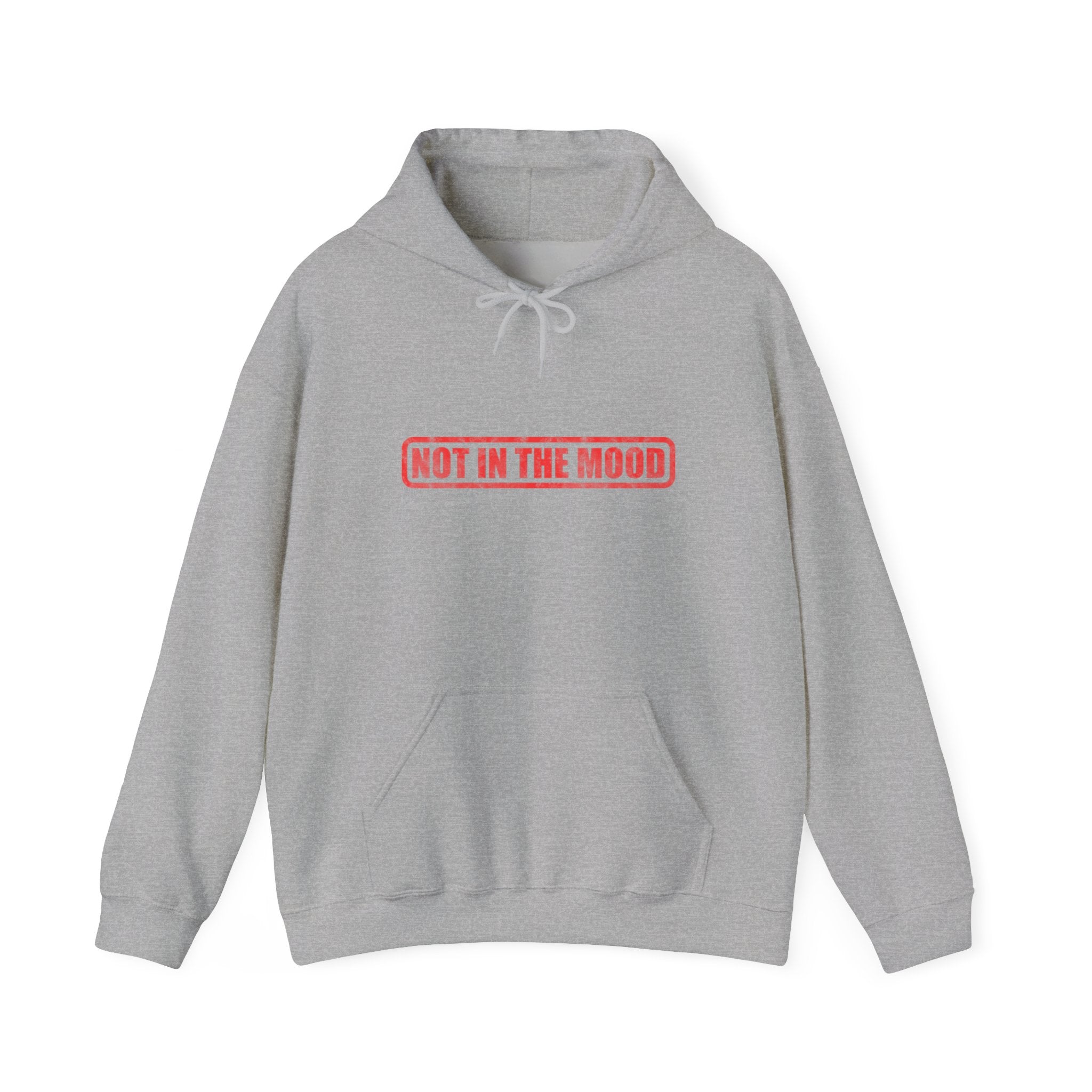 Not In The Mood Hoodie — Minimal Pink Statement Pullover